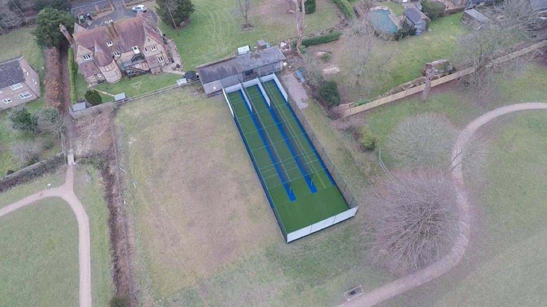 Aerial view of the new nets